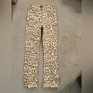 MOTHER Denim The Hustler Ankle Fray in Yellow